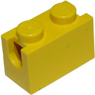 LEGO Gul Klods 1 x 2 med Gravespand Arm Holder (3317)