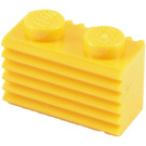LEGO Yellow Brick 1 x 2 with Grille (2877)