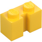 LEGO Giallo Mattoncino 1 x 2 con scanalatura (4216)