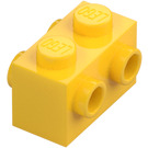 LEGO Yellow Brick 1 x 2 with Studs on Opposite Sides (52107)