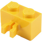 LEGO Yellow Brick 1 x 2 with Vertical Clip (Gap in Clip) (30237)