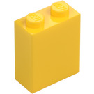 LEGO Gul Kloss 1 x 2 x 2 med innvendig akselholder (3245)