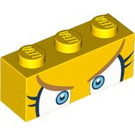 LEGO Yellow Brick 1 x 3 with Wendy Blue Eyes (3622 / 101878)