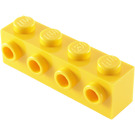 LEGO Yellow Brick 1 x 4 with 4 Studs on One Side (30414)