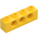 LEGO Gul Kloss 1 x 4 med Hull (3701)