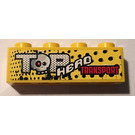 LEGO Yellow Brick 1 x 4 with Top Head Transport Sticker (3010)