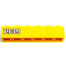 LEGO Yellow Brick 1 x 6 with '7939' on Yellow Background (Left) Sticker (3009)