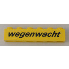 LEGO Jaune Brique 1 x 6 avec 'wegenwacht' Autocollant (3009)