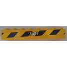 LEGO Yellow Brick 1 x 8 with '7631' and Black and Yellow Danger Stripes Sticker (3008)