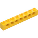 LEGO Yellow Brick 1 x 8 with Holes (3702)