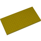 LEGO Yellow Brick 10 x 20 with Bottom Tubes around Edge and Cross Support