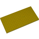 LEGO Geel Steen 10 x 20 met bodembuizen rond rand en dwarssteun