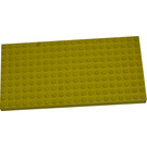 LEGO Yellow Brick 10 x 20 without Bottom Tubes, with '+' Cross Support