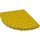 LEGO Gul Kloss 12 x 12 Rund Hjørne  uten toppstifter (6162 / 42484)