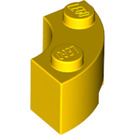 LEGO Giallo Mattoncino 2 x 2 Rotondo Angolo con intaglio per bottoncino e lato inferiore cavo (3063 / 45417)