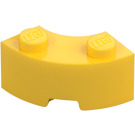 LEGO Yellow Brick 2 x 2 Round Corner with Stud Notch and Reinforced Underside (85080)