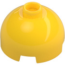 LEGO Gul Klods 2 x 2 Rund med Dome Top (Hul knops, akselholder) (3262 / 30367)