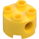 LEGO Gelb Stein 2 x 2 Rund mit Löcher (17485 / 79566)