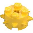 LEGO Yellow Brick 2 x 2 Round with Spikes (27266)