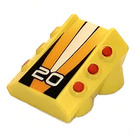 LEGO Amarillo Ladrillo 2 x 2 con Flanges y Pistons con '20' (30603 / 42709)