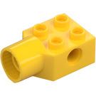 LEGO Jaune Brique 2 x 2 avec Trou et Articulation de rotation Prise (48169 / 48370)