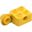 LEGO Jaune Brique 2 x 2 avec Trou, Demi Articulation de rotation Balle Verticale (48171 / 48454)