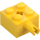 LEGO Amarillo Ladrillo 2 x 2 con Pin y orificio de eje (6232 / 42929)