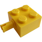 LEGO Yellow Brick 2 x 2 with Pin and No Axle Hole (4730)