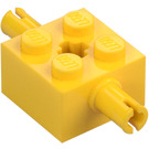 LEGO Yellow Brick 2 x 2 with Pins and Axlehole (30000 / 65514)