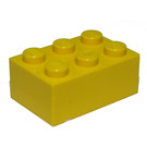 LEGO Geel Steen 2 x 3 (Eerder, zonder kruissteunen) (3002)