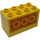 LEGO Yellow Brick 2 x 4 x 2 with Holes on Sides (6061)