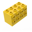 LEGO Jaune Brique 2 x 4 x 2 avec Goujons sur Sides (2434)
