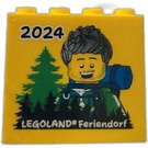 LEGO Gelb Backstein 2 x 4 x 3 mit 2024 LEGOLAND Feriendorf Waldabenteuer-Lodge (30144)