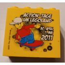 LEGO Yellow Brick 2 x 4 x 3 with 'Action-Tage im Legoland 30. April - 1. Mai 2011' (30144)