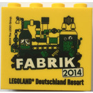 LEGO Yellow Brick 2 x 4 x 3 with Fabrik 2014 Legoland Deutschland Resort (30144)