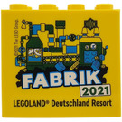 LEGO Jaune Brique 2 x 4 x 3 avec Fabrik 2021 Legoland Deutschland Resort