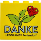 LEGO Geel Steen 2 x 4 x 3 met Legoland Deutschland Resort DANKE (30144)