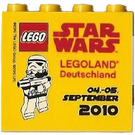 LEGO Yellow Brick 2 x 4 x 3 with Legoland Deutschland Star Wars September 2010 (30144)