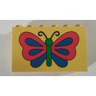 LEGO Yellow Brick 2 x 6 x 3 with Butterfly (6213 / 82367)