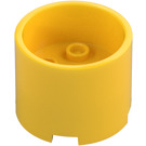 LEGO Yellow Brick 3 x 3 x 2 Round with Recess and Axle Hole (73111)