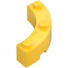 LEGO Yellow Brick 4 x 4 Round Corner (Wide with 3 Studs) (48092 / 72140)