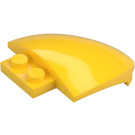 LEGO Yellow Brick 4 x 5 x 1.7 Round Half Circle with Plate 1 x 2 (7613)