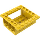 LEGO Yellow Brick 6 x 6 x 2 with 4 x 4 Cutout and 3 Pin Holes each End (47507)