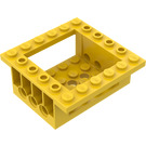 LEGO Geel Steen 6 x 6 x 2 met 4 x 4 Uitknippen en 3 Pin Gaten each Einde (47507)