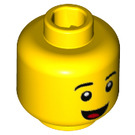 LEGO Gelb Backstein Suit Guy Minifigure Kopf (Einbau-Vollbolzen) (3626 / 38164)