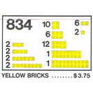LEGO Jaune Bricks Parts Pack 834