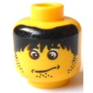 LEGO Yellow Brickster Henchman Head (Safety Stud) (3626)