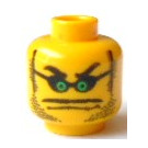 LEGO Yellow Brickster Island Xtreme Stunts Head (Safety Stud) (3626)