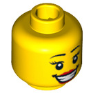 LEGO Yellow Bride Head (Safety Stud) (3626 / 10007)