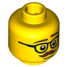 LEGO Yellow Businessman Head (Safety Stud) (3626 / 10773)